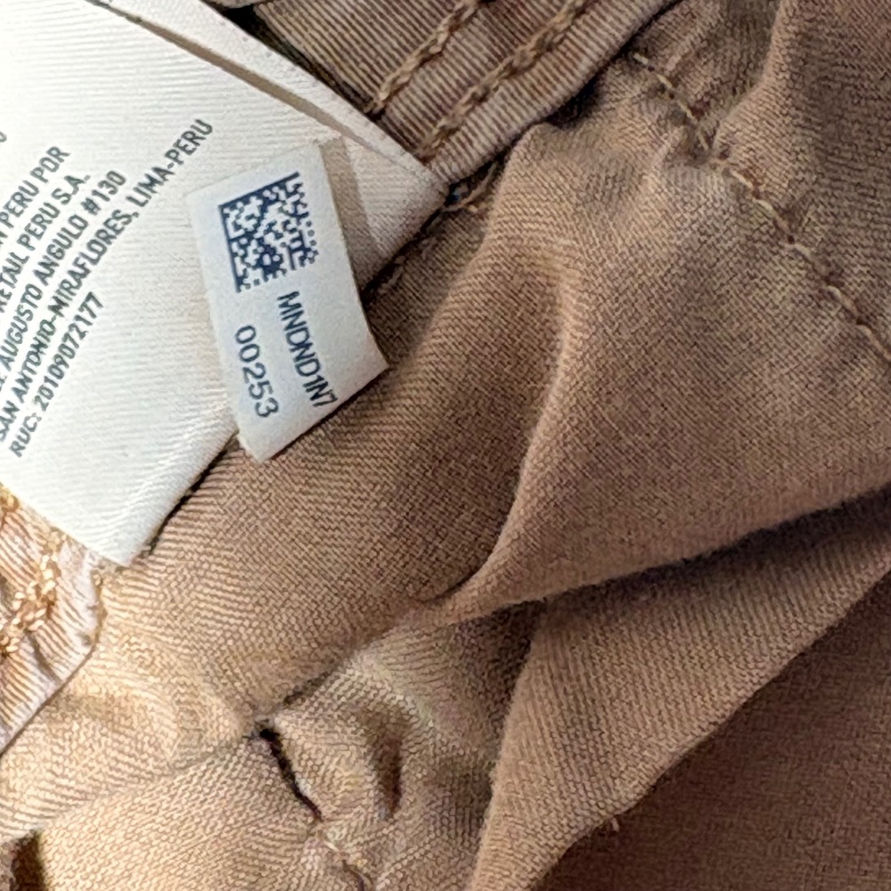 Y2K American Eagle Super Stretch Khaki Tan Midi Shorts Size 8 Casual Summer - Picture 5 of 6
